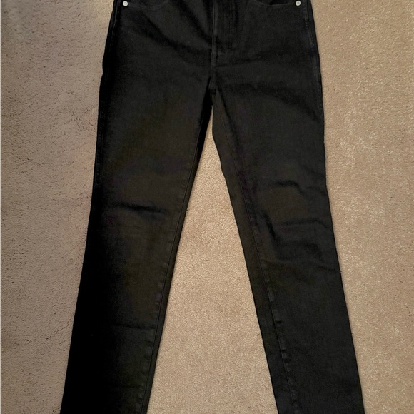 NWOT Madewell Midrise Stovepipe Jeans in Black Rinse Wash - Picture 4 of 8